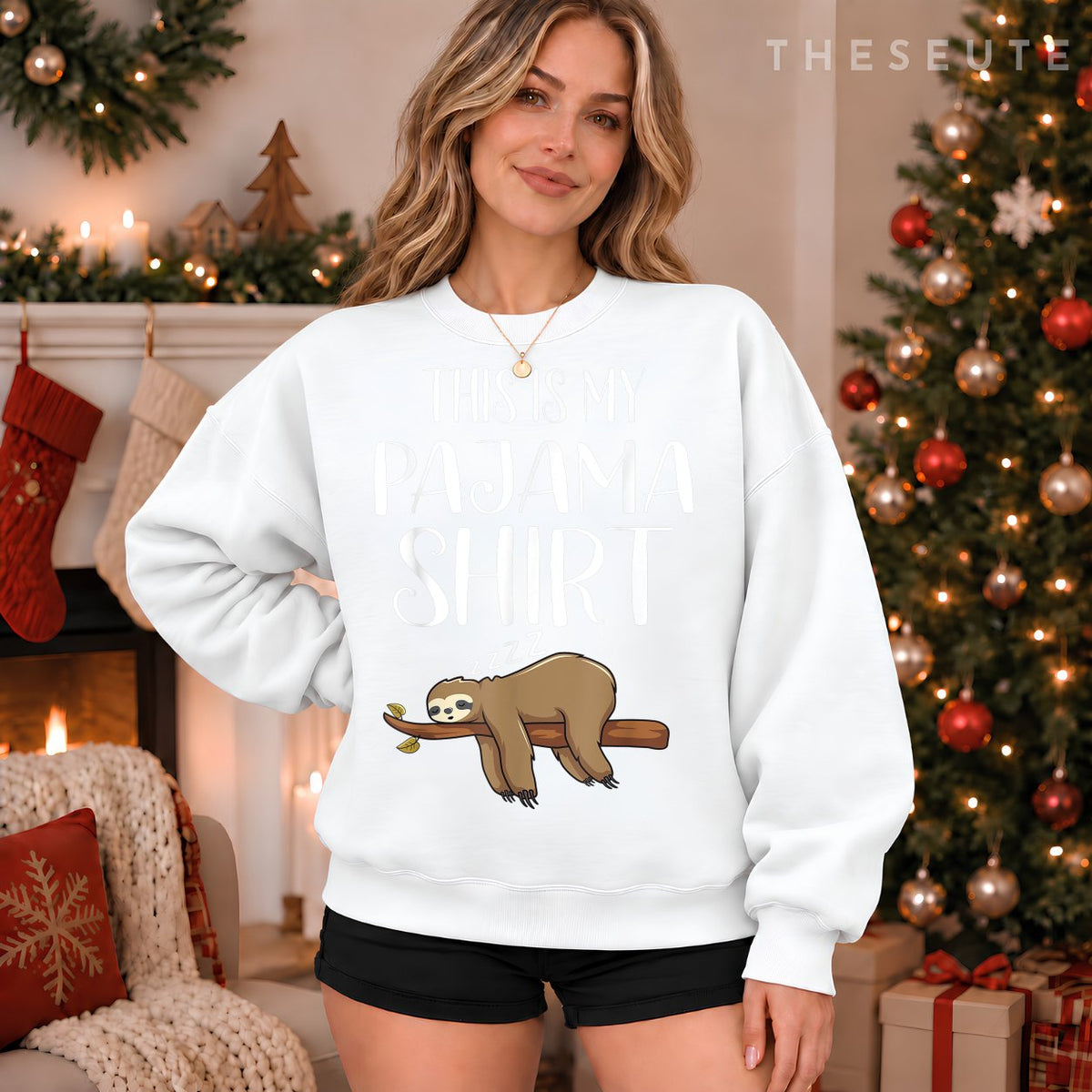 This Is My Pajama Sloth Sweatshirt Funny Sleepover Gift Sweatshirt