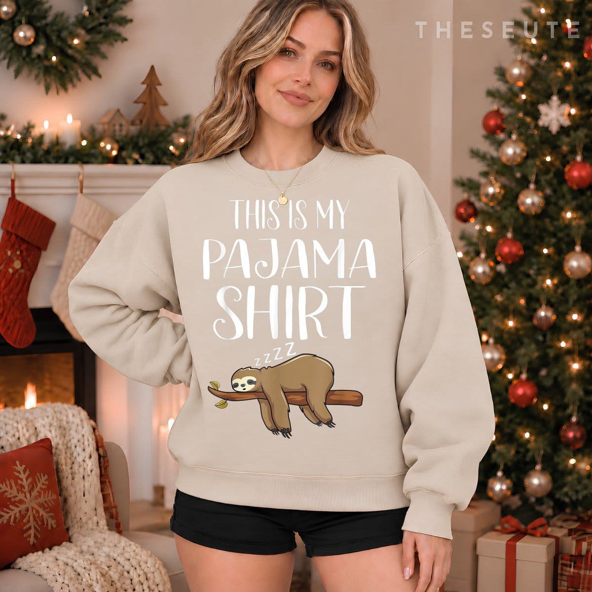 This Is My Pajama Sloth Sweatshirt Funny Sleepover Gift Sweatshirt