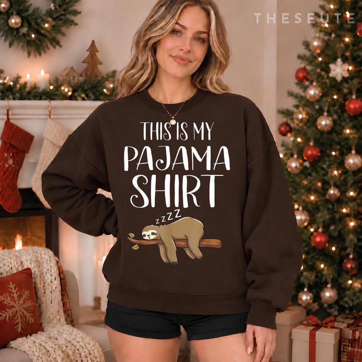 This Is My Pajama Sloth Sweatshirt Funny Sleepover Gift Sweatshirt