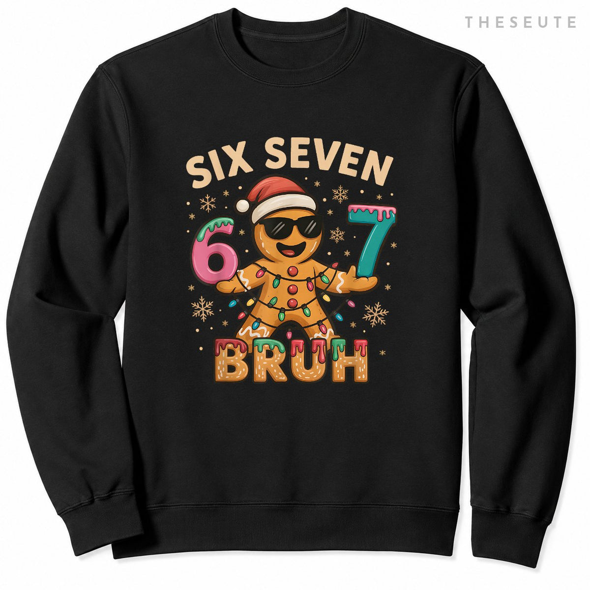 Bruh 67 Christmas Six Seven Gingerbreadman Boys 67 Christmas Sweatshirt