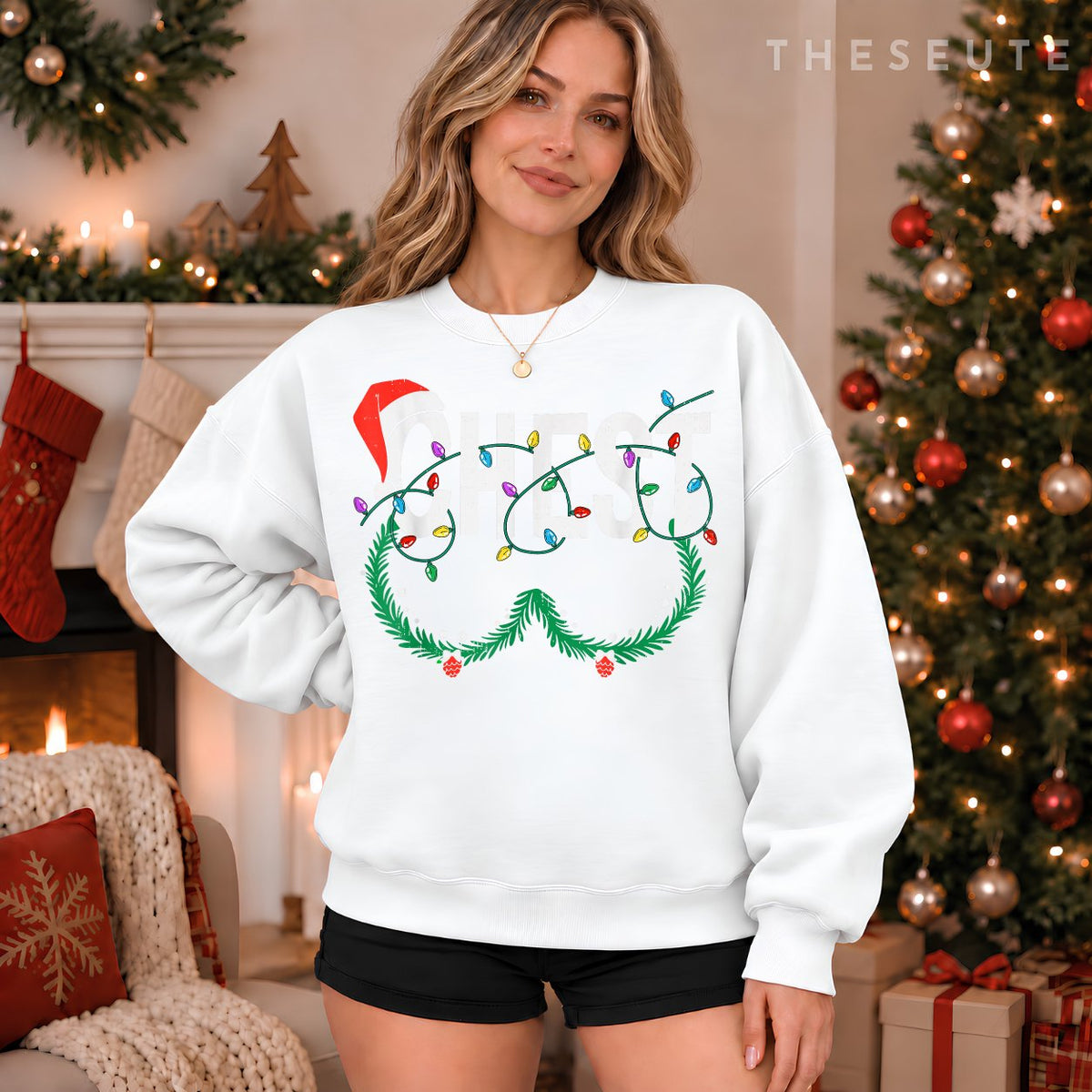 Chest Nuts Christmas Funny Matching Couple Chestnuts Xmas Sweatshirt