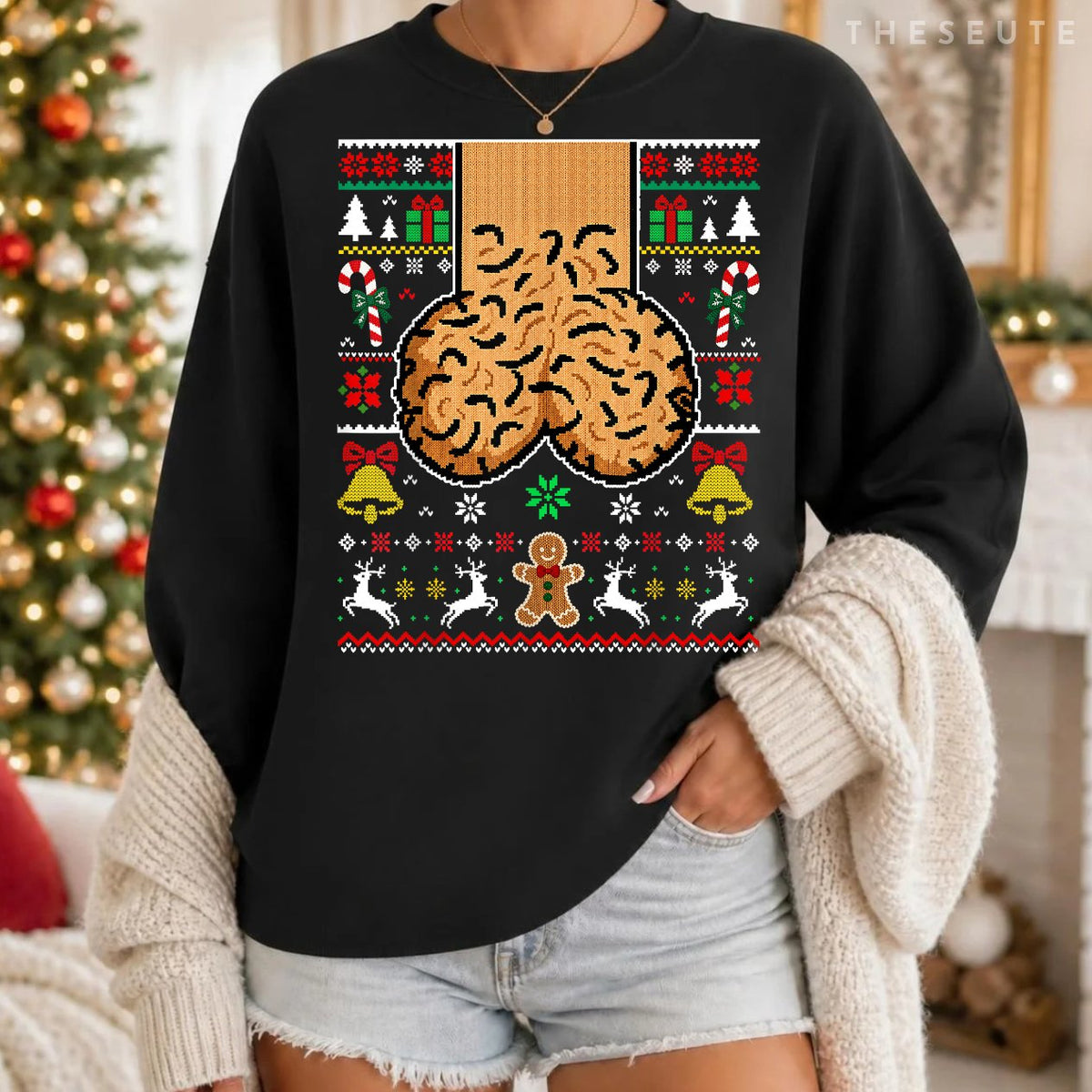 Funny Jingle Balls Ugly Christmas Sweatshirt Men Dad Husband Sweatshirt
