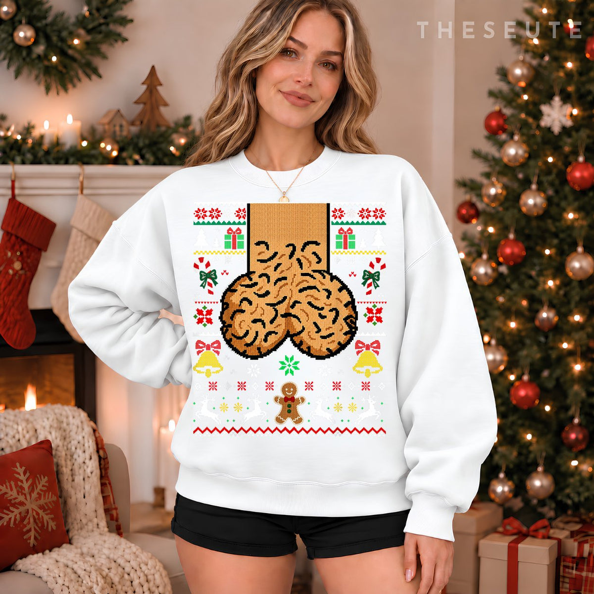 Funny Jingle Balls Ugly Christmas Sweatshirt Men Dad Husband Sweatshirt