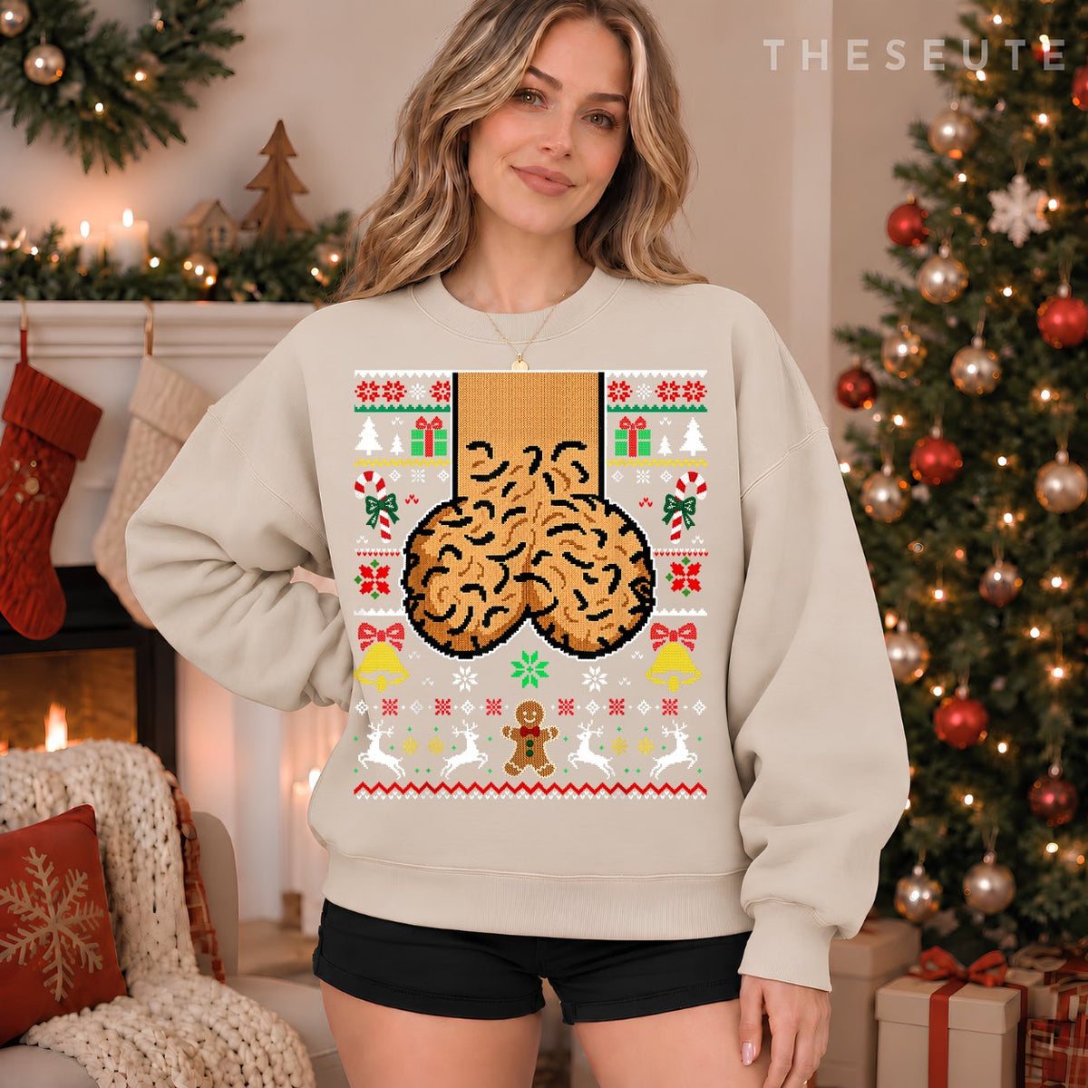 Funny Jingle Balls Ugly Christmas Sweatshirt Men Dad Husband Sweatshirt