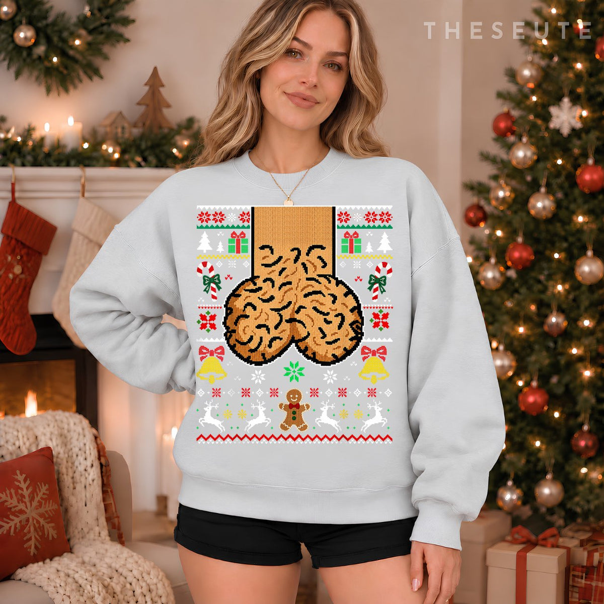 Funny Jingle Balls Ugly Christmas Sweatshirt Men Dad Husband Sweatshirt