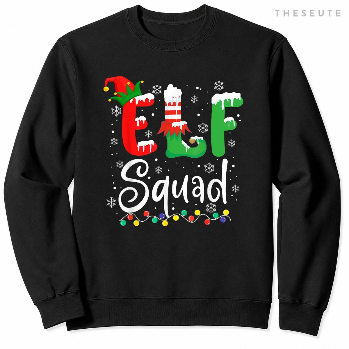Elf Squad Funny Elf Family Christmas Matching Pajamas Xmas Sweatshirt