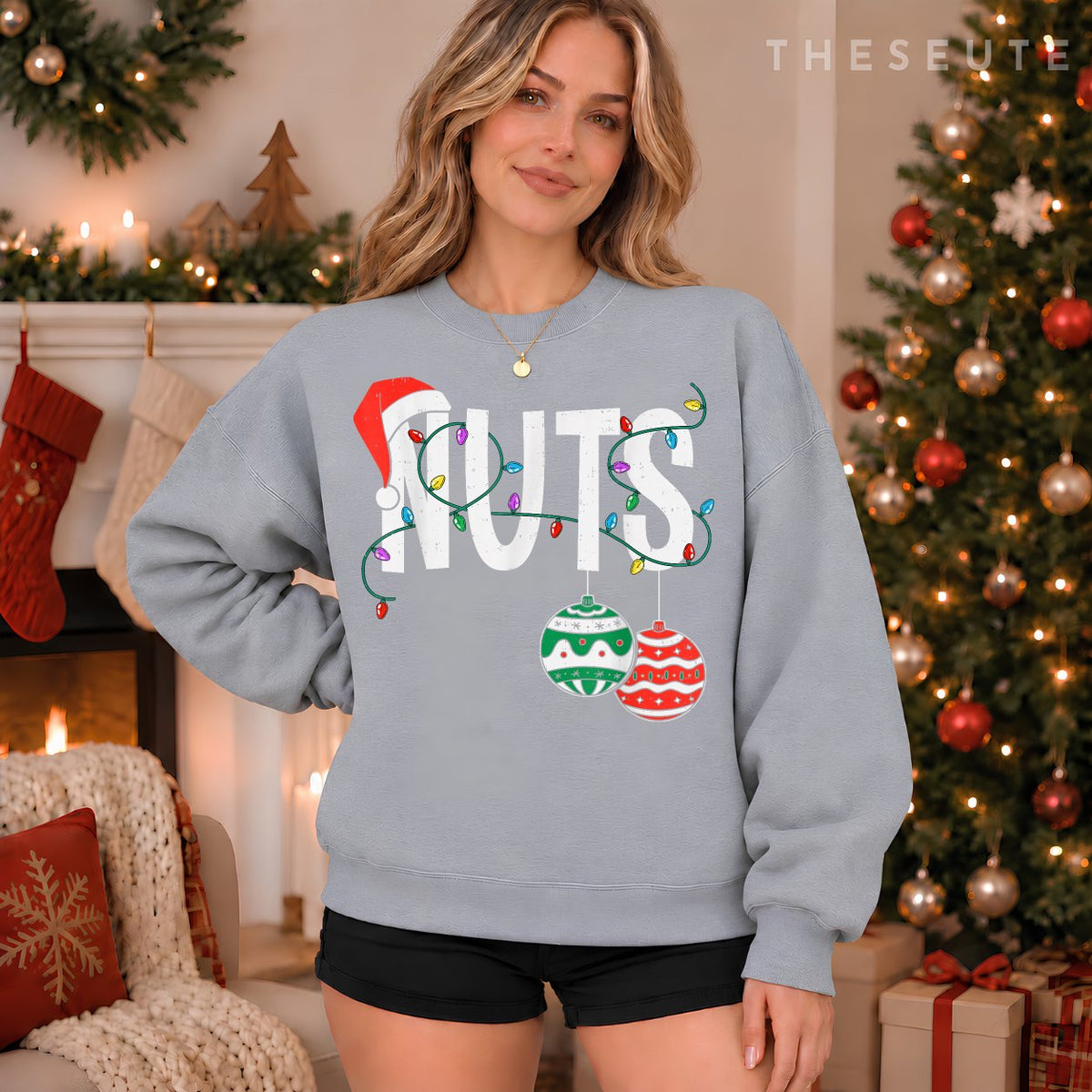 Chest Nuts Christmas Funny Matching Couple Chestnuts Xmas Sweatshirt