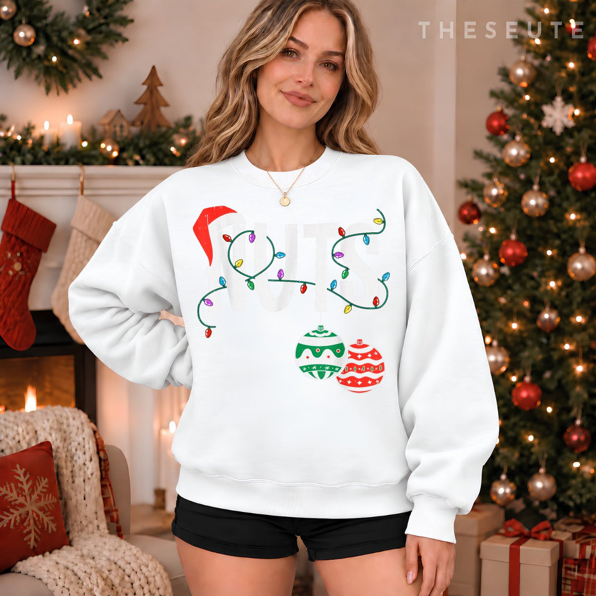 Chest Nuts Christmas Funny Matching Couple Chestnuts Xmas Sweatshirt