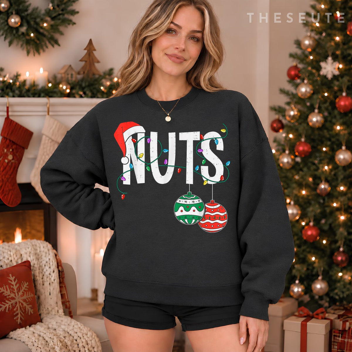 Chest Nuts Christmas Funny Matching Couple Chestnuts Xmas Sweatshirt