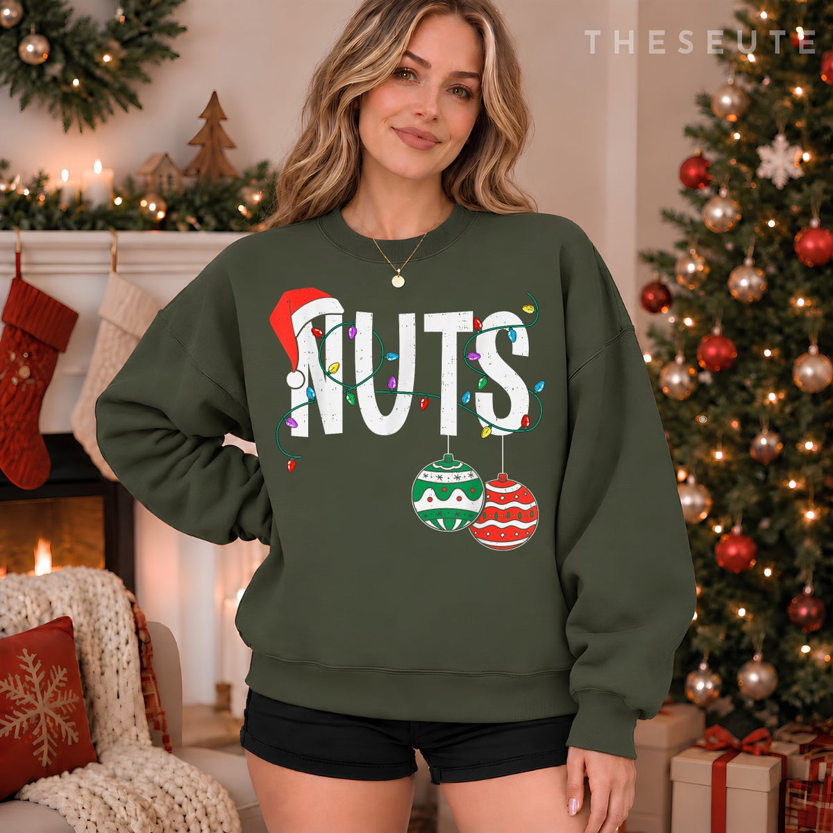 Chest Nuts Christmas Funny Matching Couple Chestnuts Xmas Sweatshirt