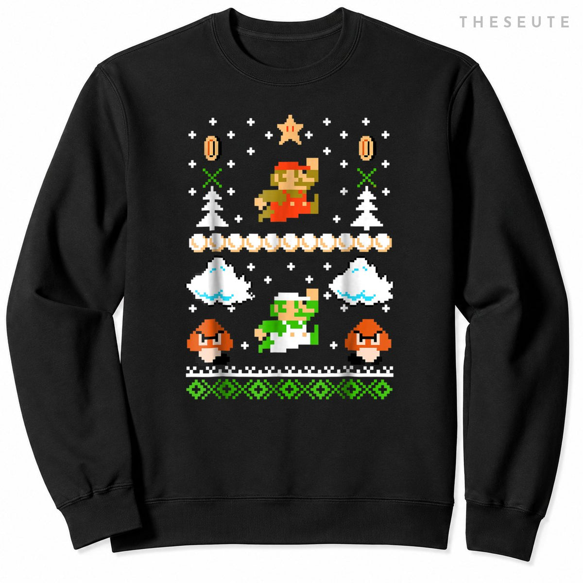 Super Mario Mario Goomba Ugly Christmas Sweatshirt