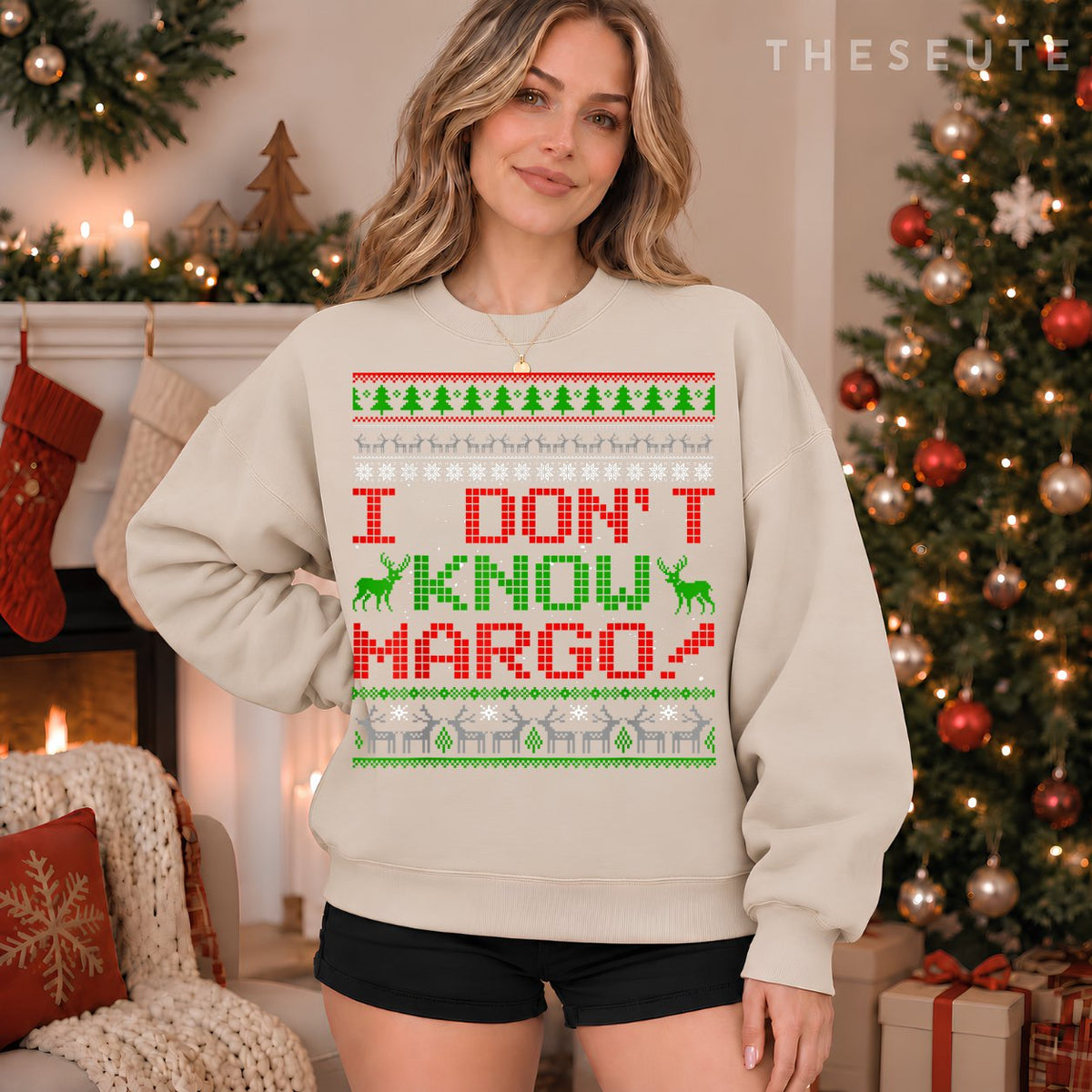 I Don't Know Margo Funny Christmas Ugly Sweatshirt Gifts Sweatshirt