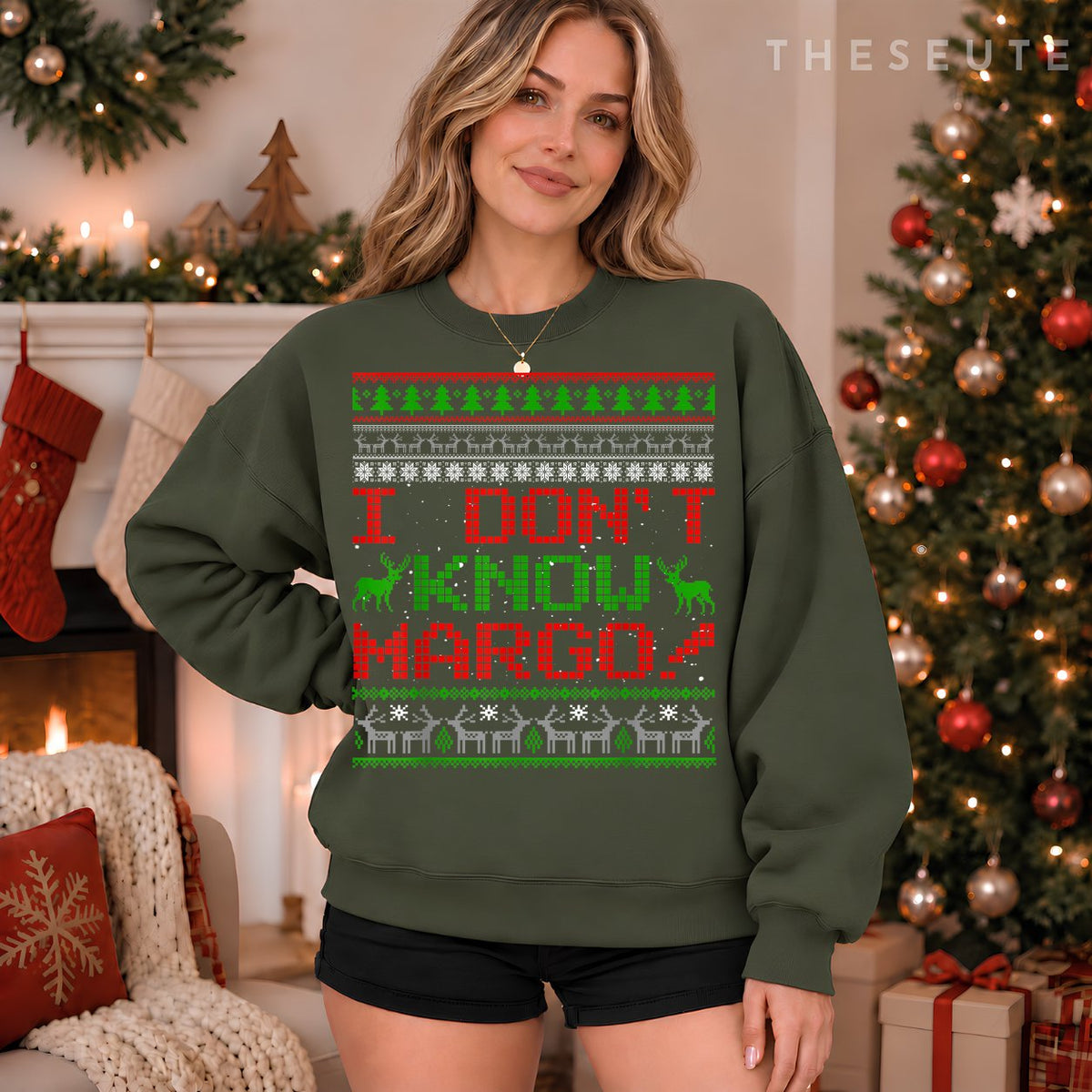 I Don't Know Margo Funny Christmas Ugly Sweatshirt Gifts Sweatshirt