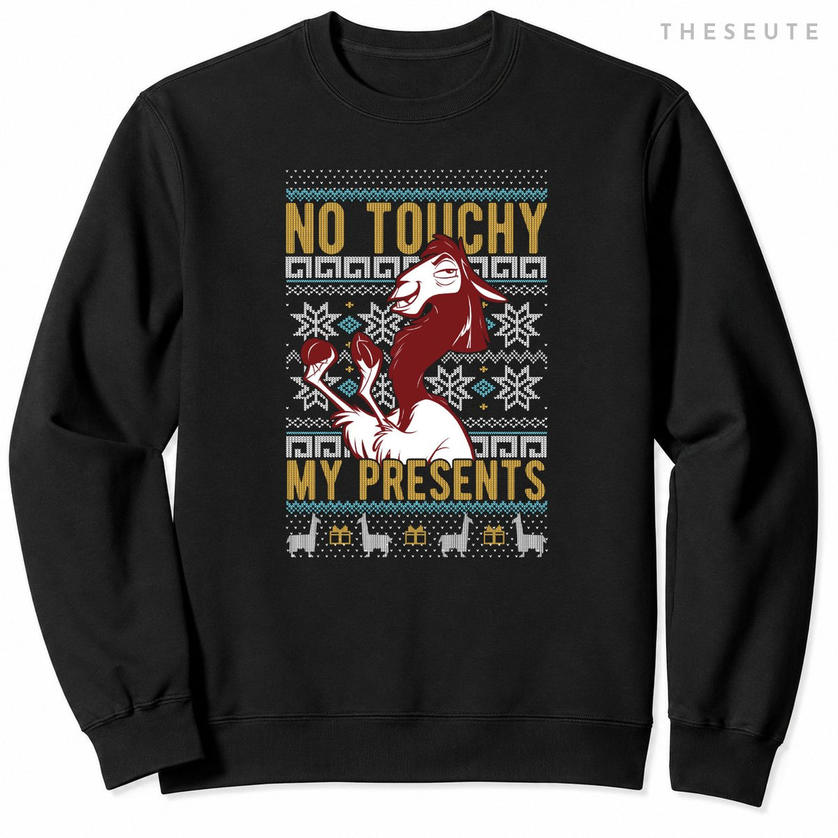 Disney Emperor's New Groove Kuzco No Touchy Ugly Christmas Sweatshirt