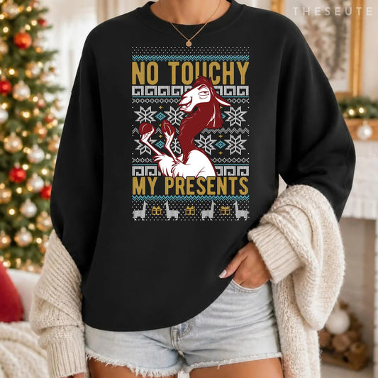 Disney Emperor's New Groove Kuzco No Touchy Ugly Christmas Sweatshirt