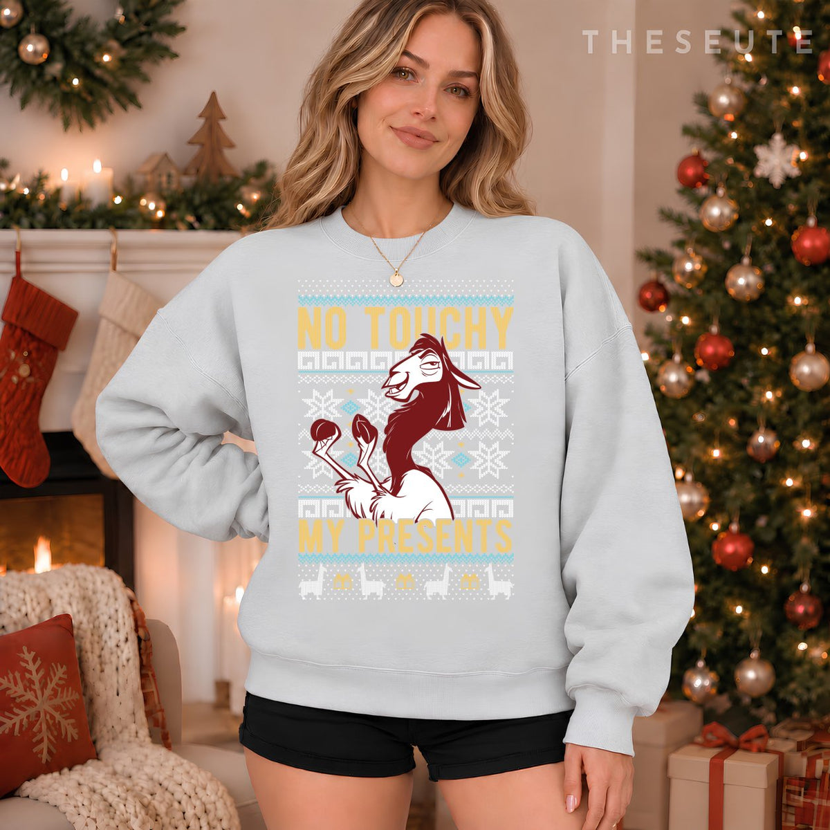 Disney Emperor's New Groove Kuzco No Touchy Ugly Christmas Sweatshirt