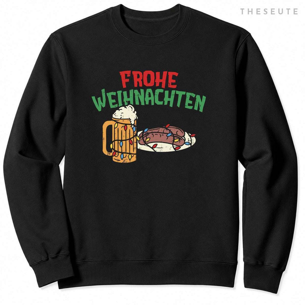 Frohe Weihnachten Germany Christmas Beer Bratwurst Sweatshirt