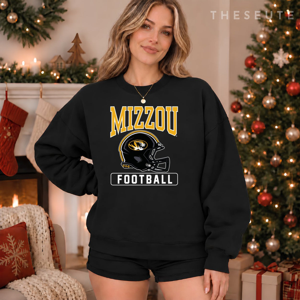 University of Missouri Mizzou Tigers Football Helmet Sweatshirt
