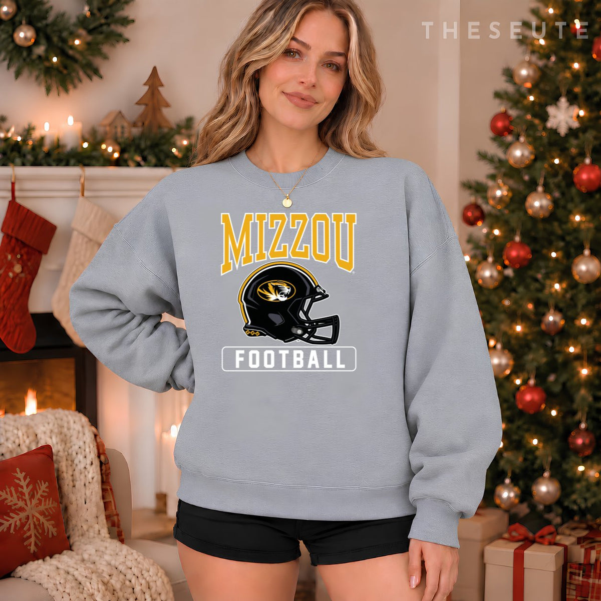 University of Missouri Mizzou Tigers Football Helmet Sweatshirt