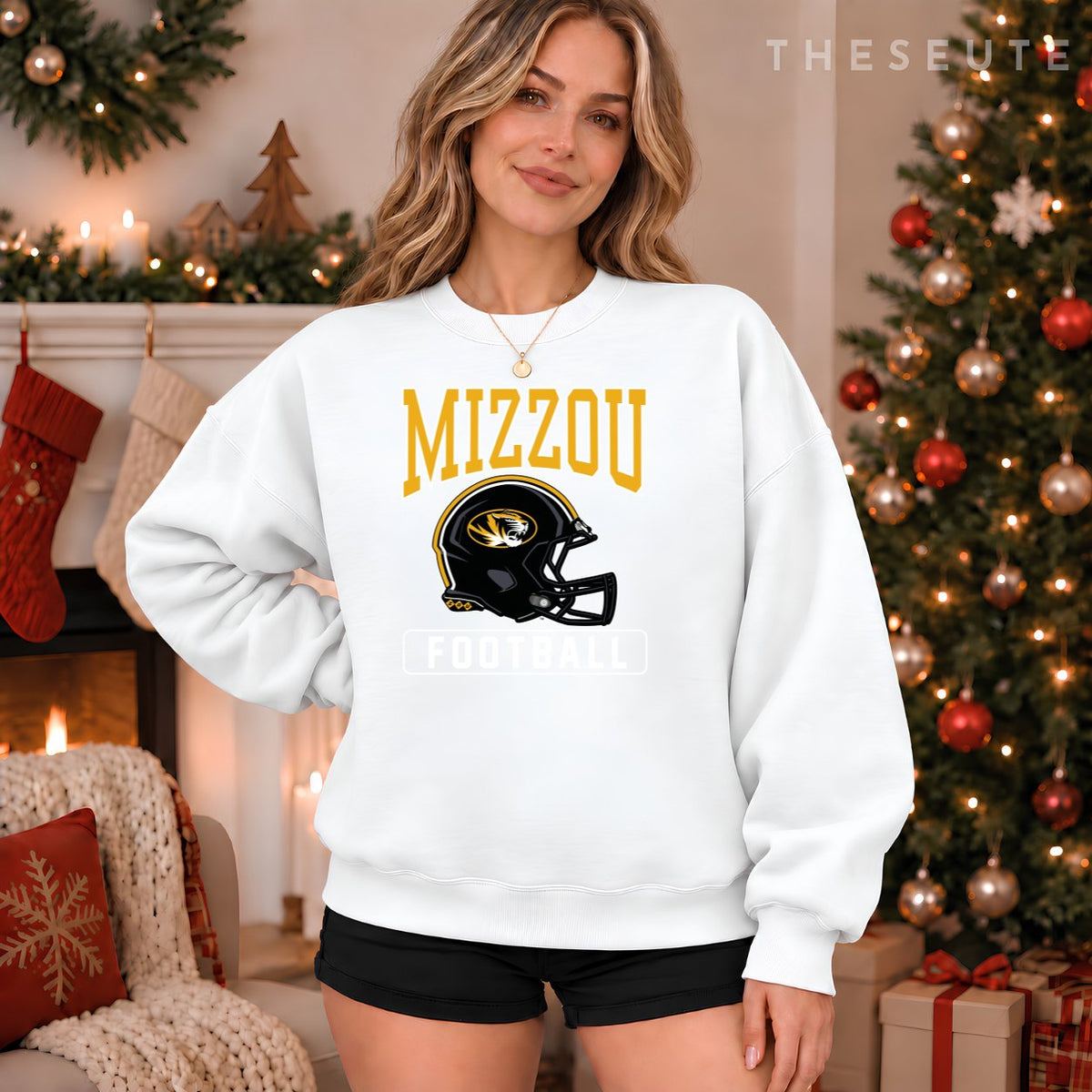 University of Missouri Mizzou Tigers Football Helmet Sweatshirt