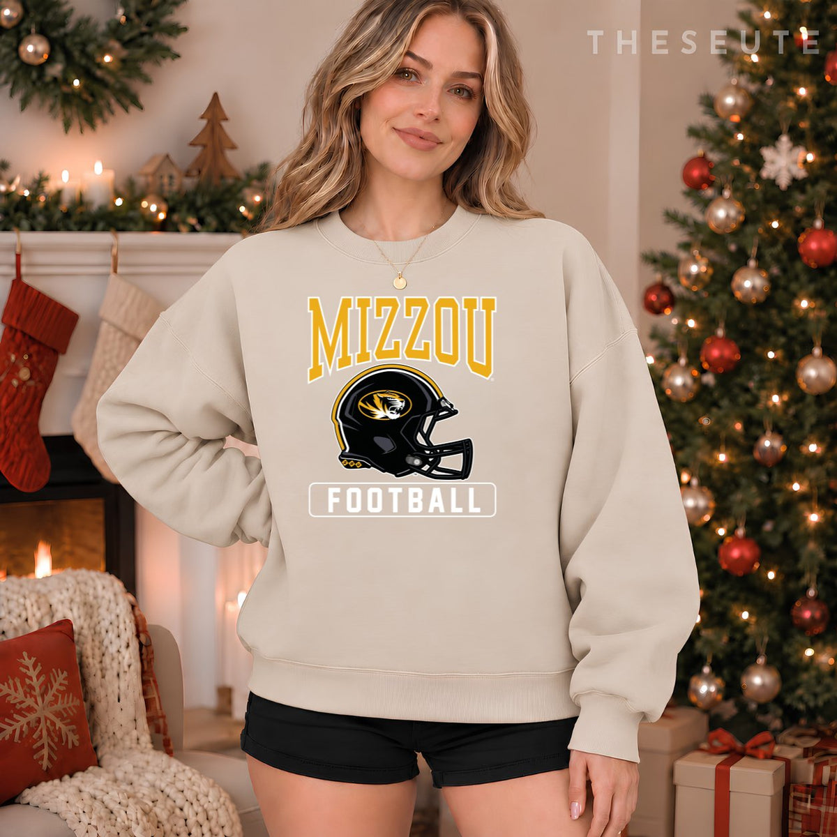 University of Missouri Mizzou Tigers Football Helmet Sweatshirt