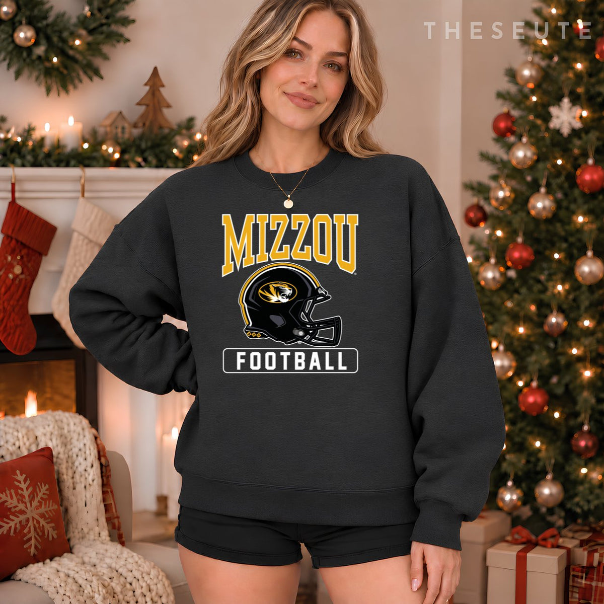 University of Missouri Mizzou Tigers Football Helmet Sweatshirt