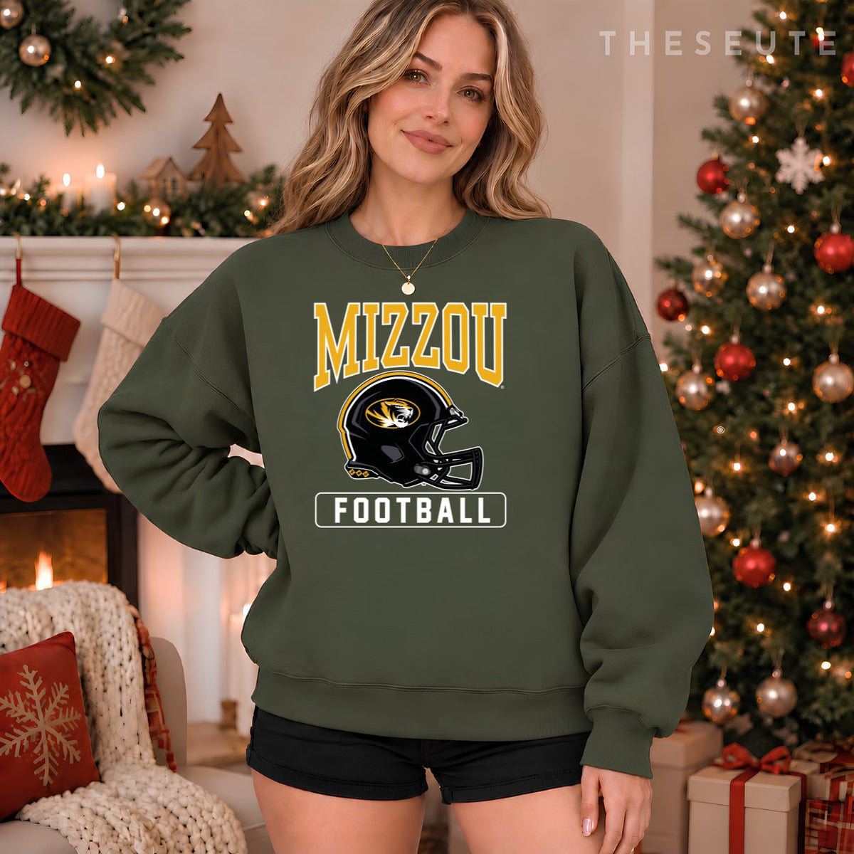 University of Missouri Mizzou Tigers Football Helmet Sweatshirt