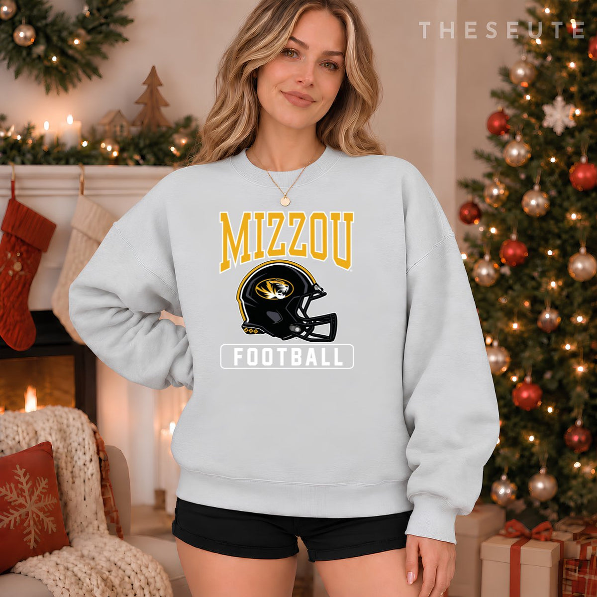 University of Missouri Mizzou Tigers Football Helmet Sweatshirt