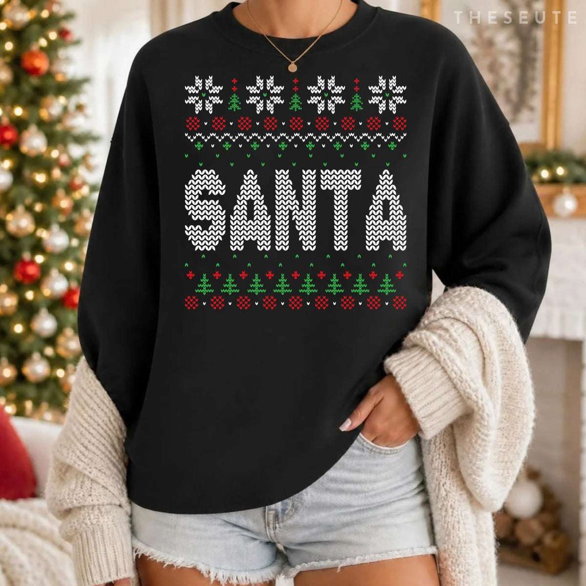 I'm So Good Santa Came Twice Santa Matching Couple Christmas Sweatshirt