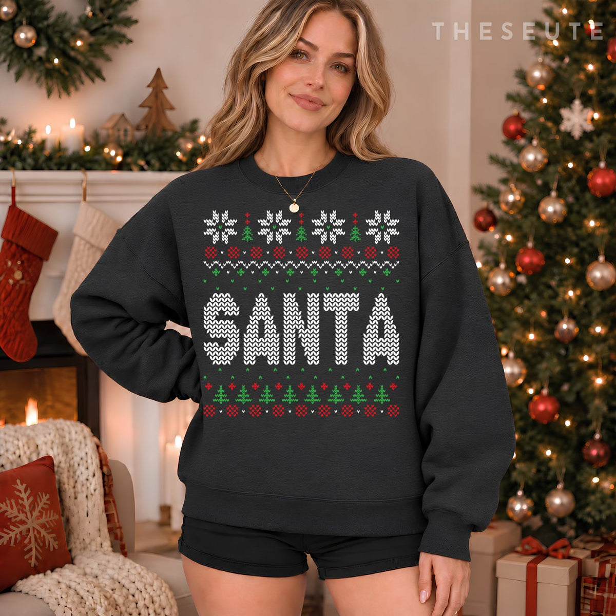 I'm So Good Santa Came Twice Santa Matching Couple Christmas Sweatshirt