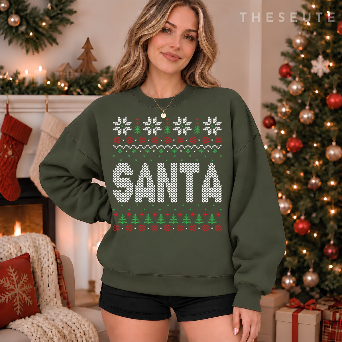 I'm So Good Santa Came Twice Santa Matching Couple Christmas Sweatshirt