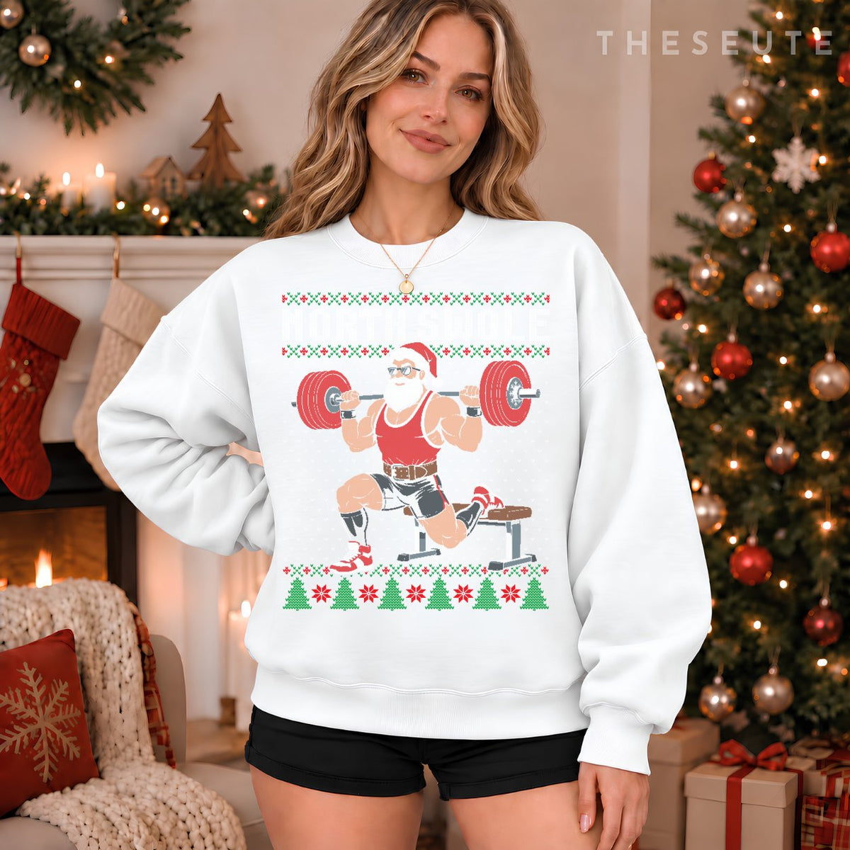 North swole, Christmas gym ugly Sweatshirt