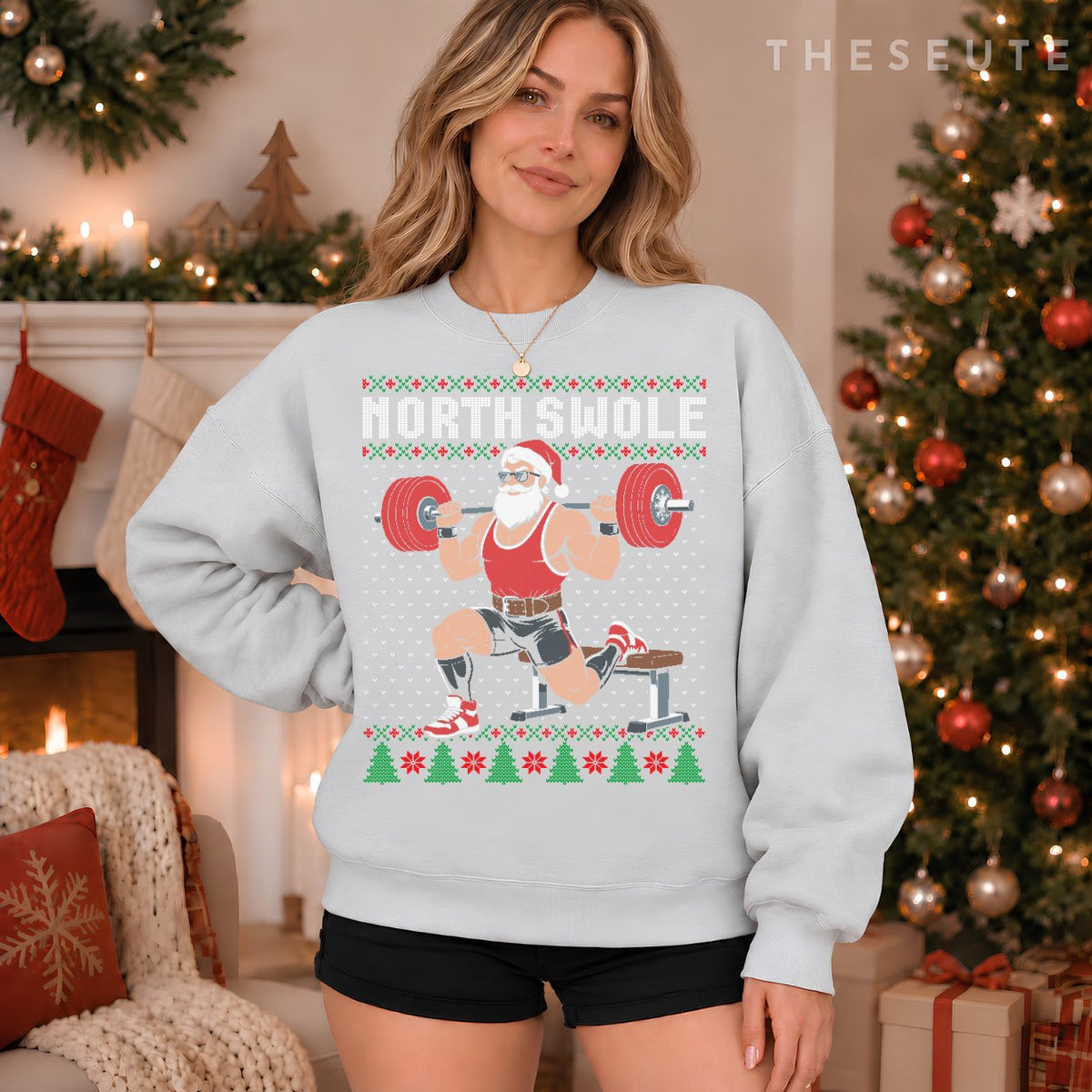 North swole, Christmas gym ugly Sweatshirt