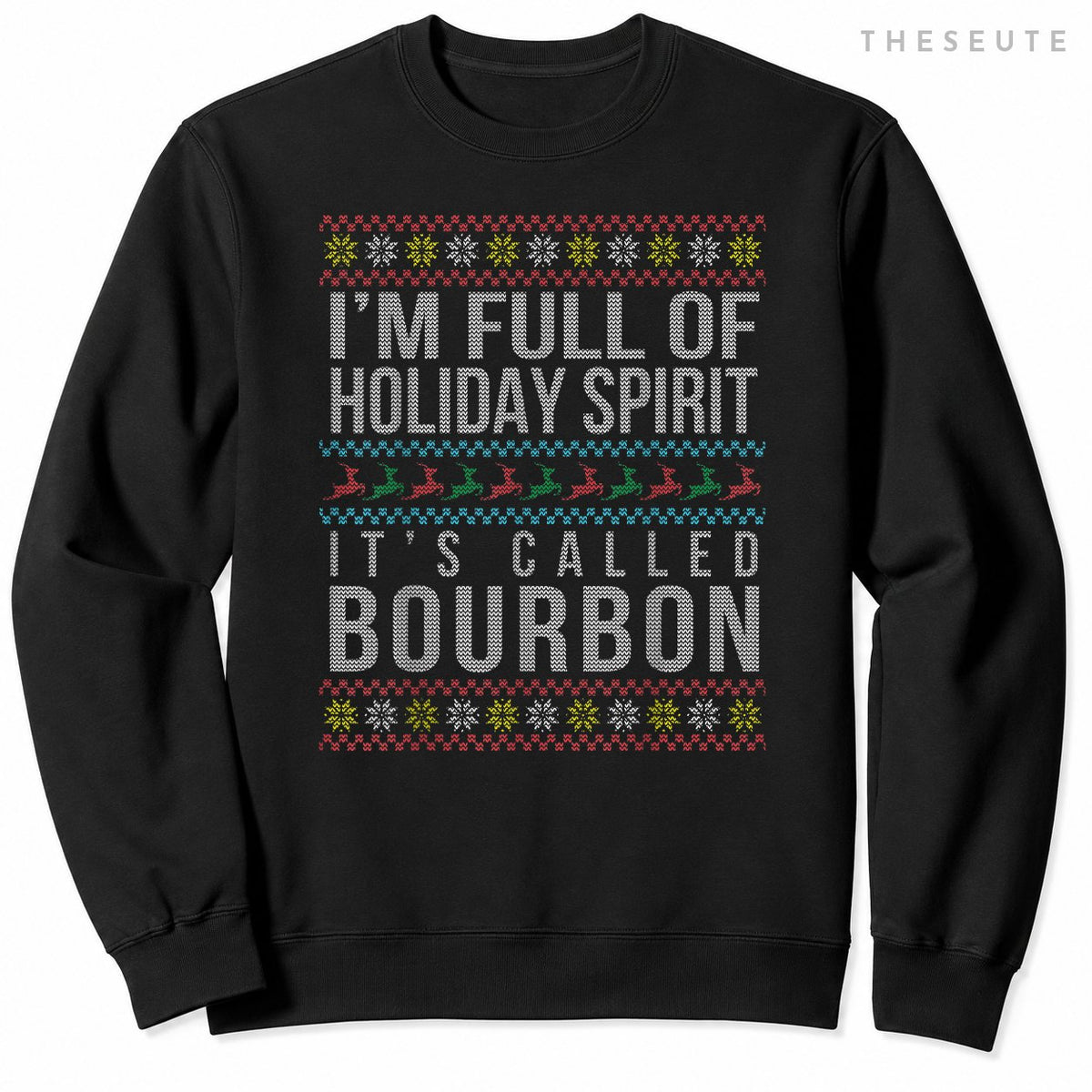 Ugly Christmas Drinking Funny Bourbon Holiday Party Gift Sweatshirt