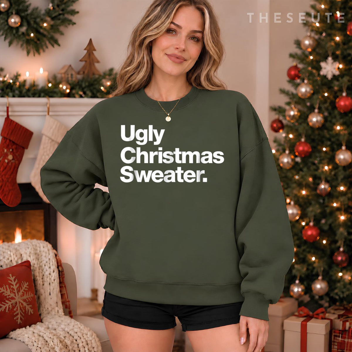 Ugly Christmas Sweatshirt | Sweatshirt that says Ugly Sweatshirt