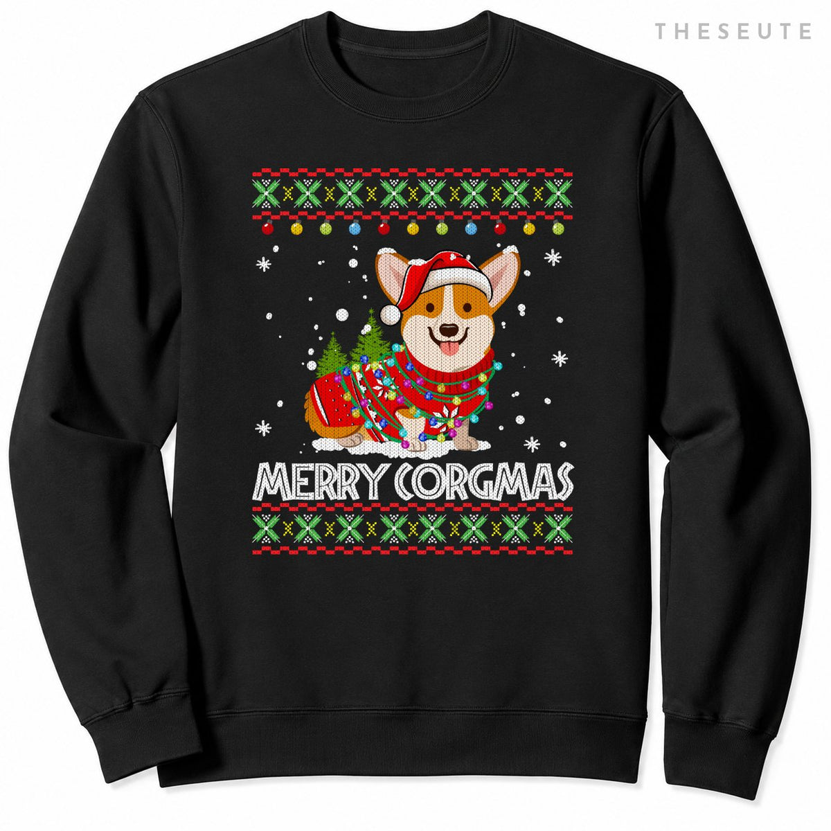 Corgi Dog Merry Corgmas Santa Corgi Ugly Christmas Sweatshirt