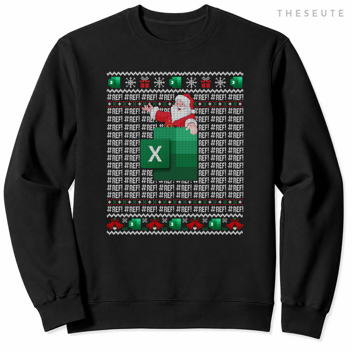 Excel REF Error Spreadsheet Ugly Christmas Sweatshirt