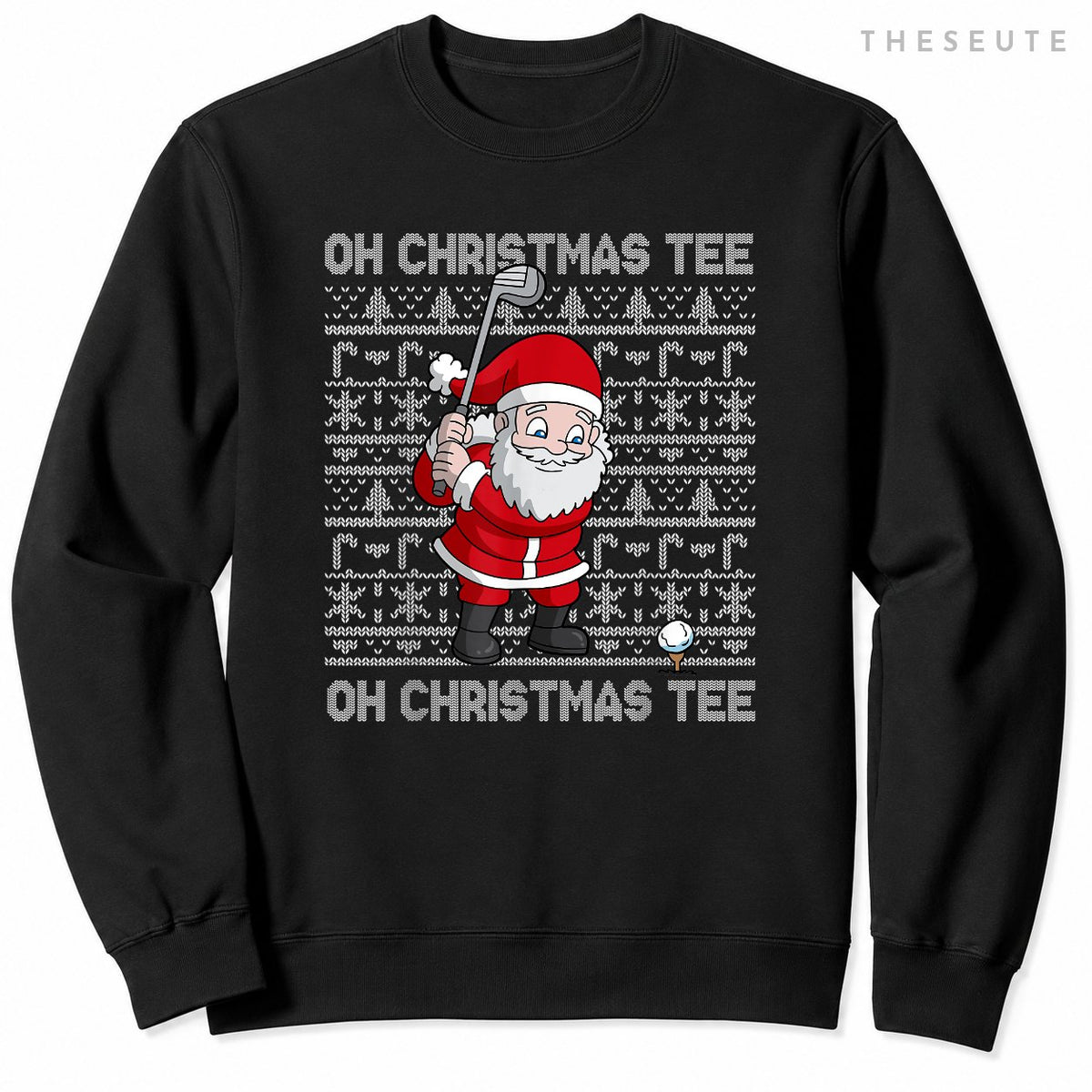 Golf Oh Christmas Sweatshirt Santa Claus Golfer Ugly Christmas Gift Sweatshirt
