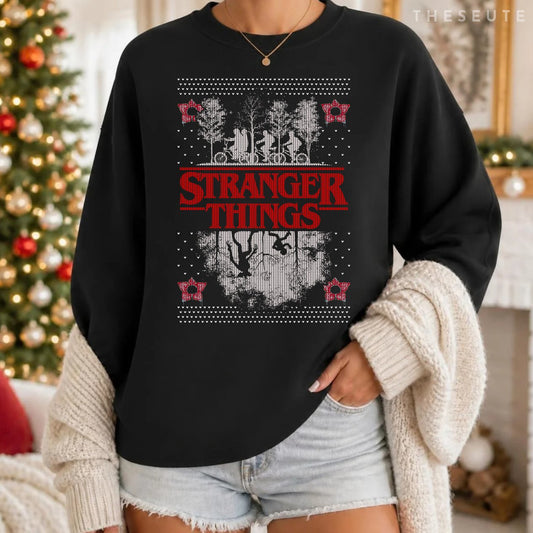 Netflix Stranger Things Ugly Christmas Sweatshirt Style Sweatshirt