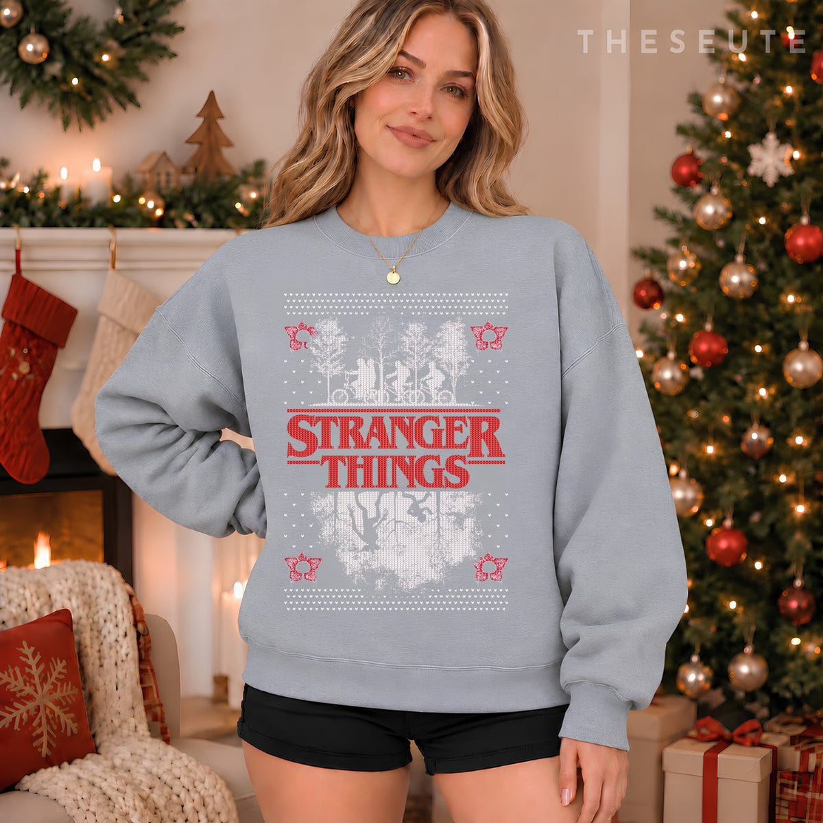 Netflix Stranger Things Ugly Christmas Sweatshirt Style Sweatshirt