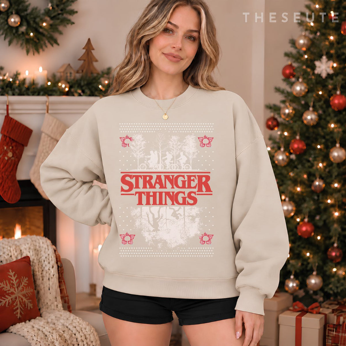 Netflix Stranger Things Ugly Christmas Sweatshirt Style Sweatshirt