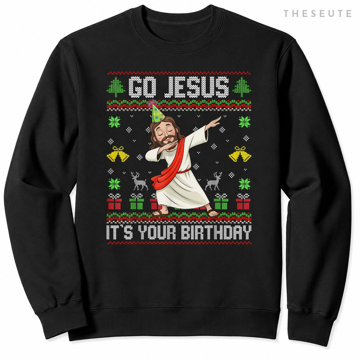 Go Jesus It's Your Birthday Ugly Christmas Sweatshirt Christian Sweatshirt