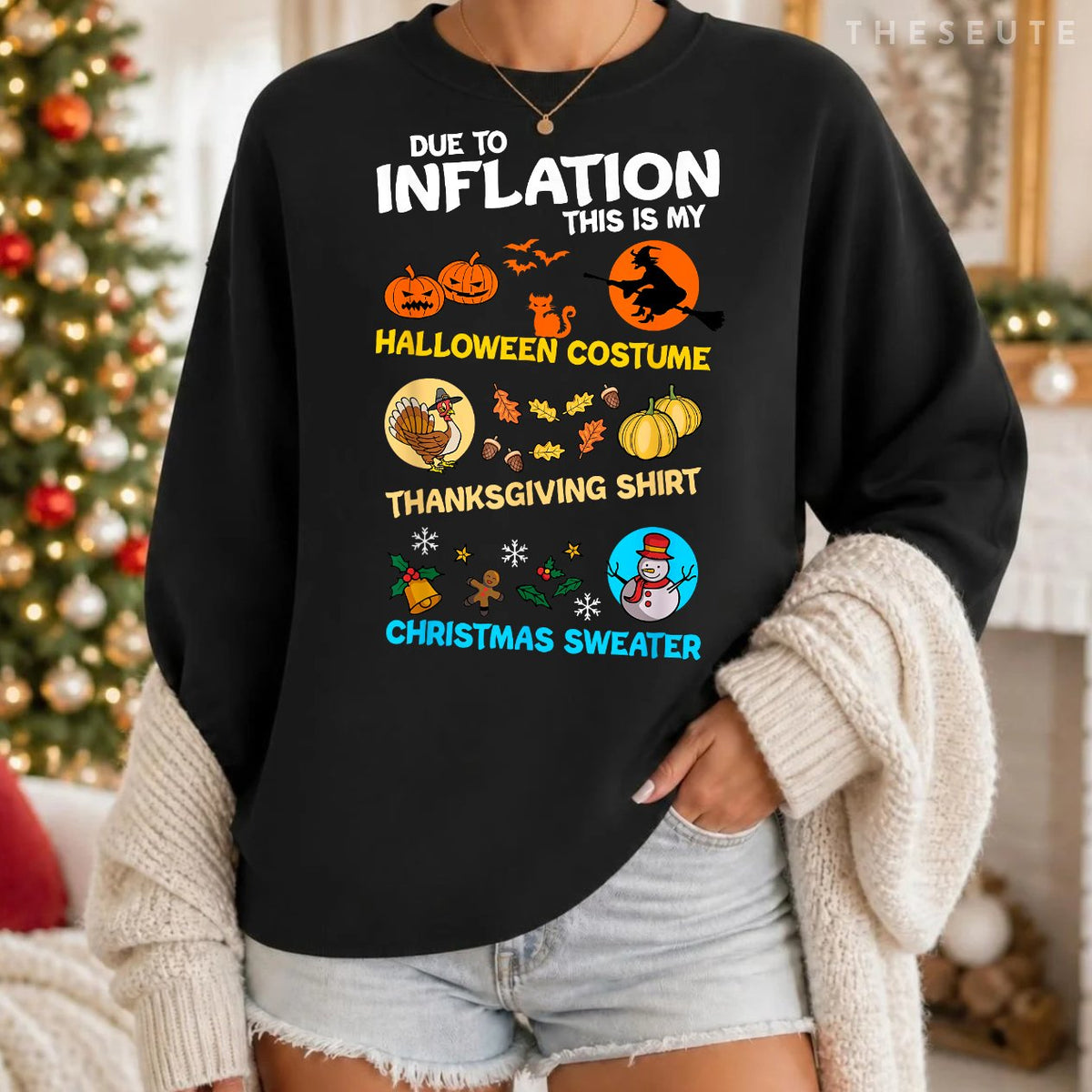My Spooky Halloween, Thanksgiving, Ugly Christmas Costume Sweatshirt