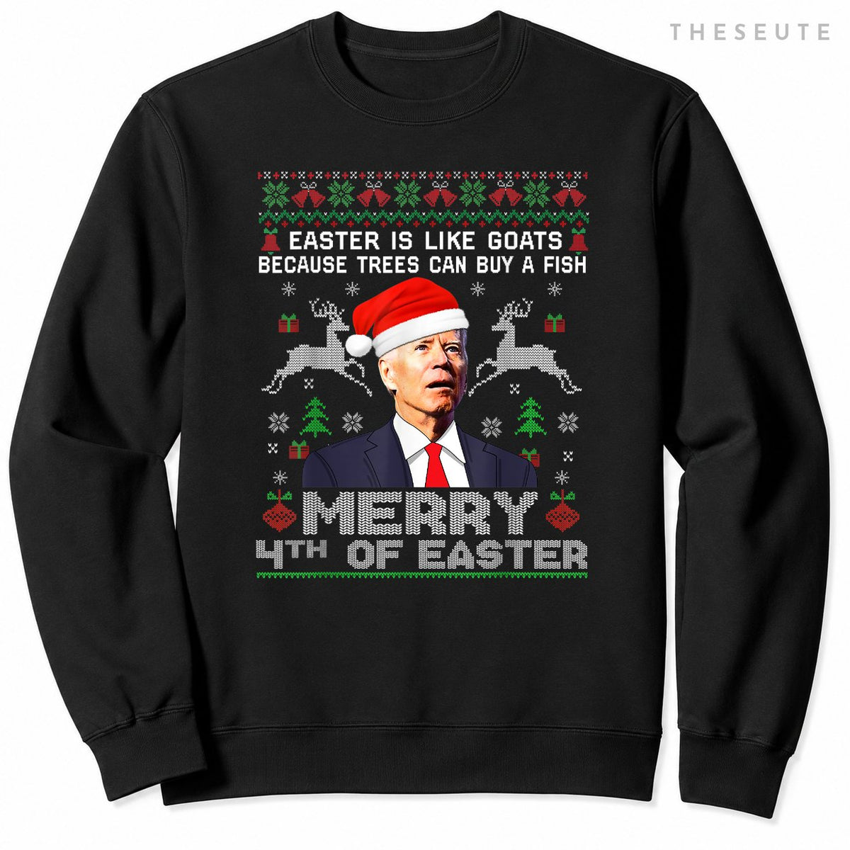 Merry 4th Of Easter Funny Biden Ugly Christmas Sweatshirt Men Sweatshirt