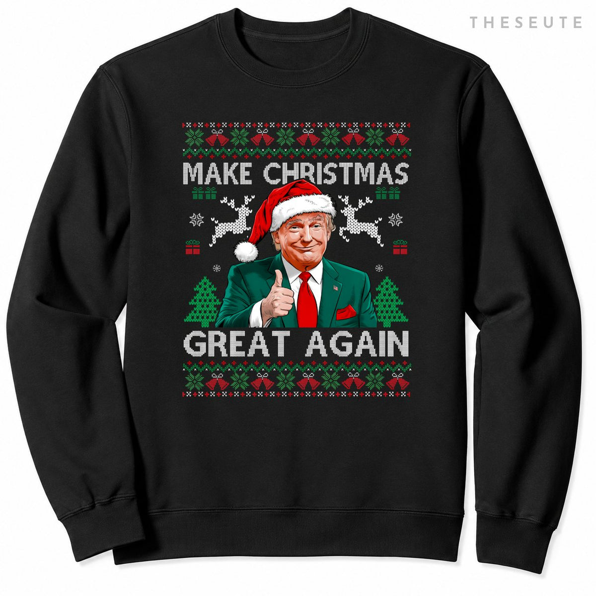 Funny Trump Make Christmas Great Again Ugly Sweatshirt Xmas Sweatshirt