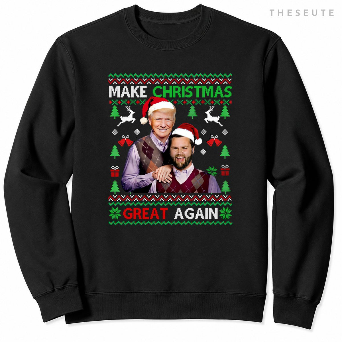 Trump Vance Brothers Ugly Funny Make Christmas Great Again Sweatshirt