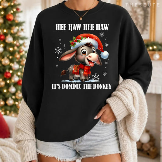 Funny Christmas Italian Christmas Donkey Dominic The Donkey Sweatshirt
