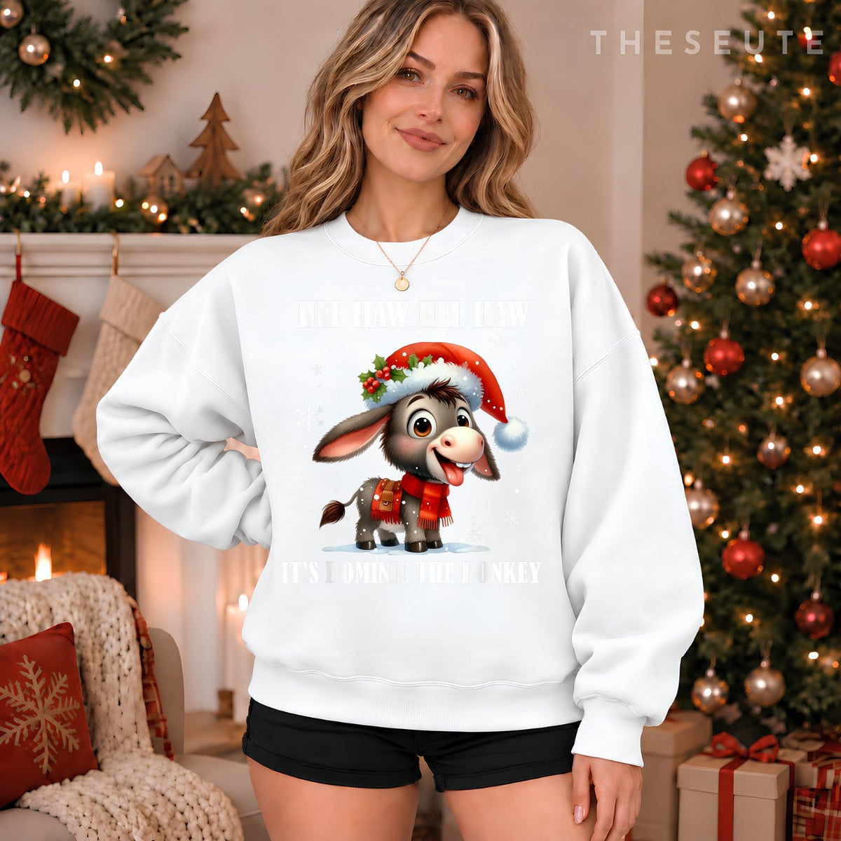 Funny Christmas Italian Christmas Donkey Dominic The Donkey Sweatshirt
