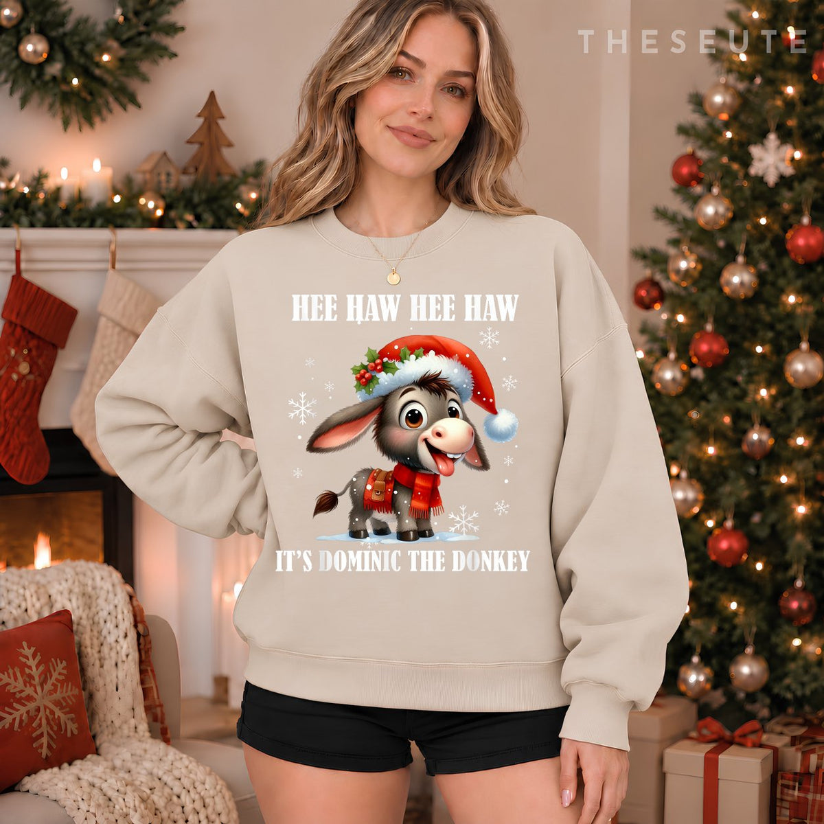 Funny Christmas Italian Christmas Donkey Dominic The Donkey Sweatshirt