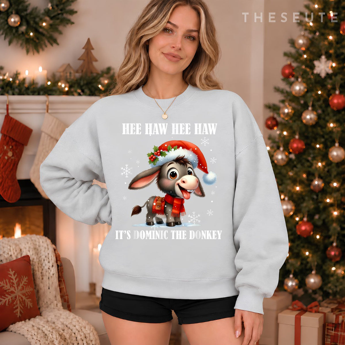 Funny Christmas Italian Christmas Donkey Dominic The Donkey Sweatshirt